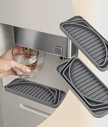 levne -Silikonová odkapávací miska do lednice, řezatelná sběrná miska na odkapávací misku dávkovače vody, protiskluzová ochrana misky dávkovače proti rozlití pro příslušenství k lednicím