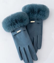 billige -Dame 1 par Fingerspisser / Vinterhansker Gatemote / Utendørs Hansker - Ensfarget Full Finger