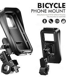 お買い得  -自転車、オートバイ、携帯電話、防水、防曇、携帯電話ホルダー、360度回転ブラケット、シングルチューブ、超安定、充電式電話マウント、オートバイや自転車に最適