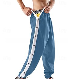 levne -Pánské Tepláky Tear Away Kalhoty Kalhoty Šňůrky Kapsy Elastický pas Barevné bloky Pohodlné Outdoorové sporty Denní Módní Na běžné nošení Černá Vodní modrá Lehce elastické