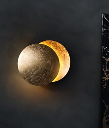 billiga -modern vägglampa rund hartslampskärm mån solförmörkelse konst vägglampa badrumslampa led-vägglampor för spegel hall kök vardagsrum väggmonterad lampa