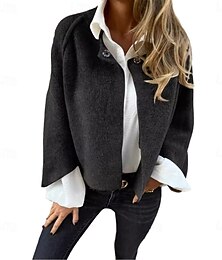 billige -Bryllupsgjestens wraps Elegant Fritid hverdag Hold Varm Langermet Spandex Bryllup Wrap Med Ren Farge Til Bryllup Vår