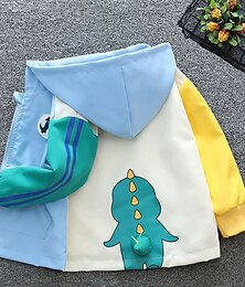 billiga -Barn Unisex Baseballjackor Ytterkläder Färgblock Långärmad Dragkedja Ficka Lättvikt Komfort Mjukt Täcka Utomhus Mode Dagligen Blå Orange Vår Höst 4 år +