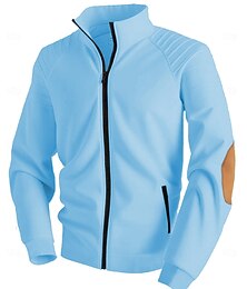economico -Per uomo Giacca da Esterno Giacca Camicia Formale Casa Tasca Minimalista Primavera Autunno Tinta unica Attivo Neutro Colletto a Camicia Regolare Nero Bianco Blu marino Blu Giacca