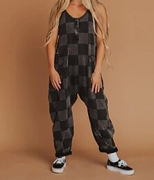 abordables -Femmes Normal Combinaison Streetwear Teinture par nouage Sans manches Col en V Avec Poches Vacances Rue Coupe Ample Noir Bleu Violet Automne