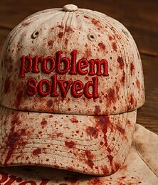 preiswerte -Herren Baseballkappe Sonnenhut Trucker-Kappe Schwarz Dunkelmarine Polyester Bestickt Mode Lässig Halloween Party Festival Buchstabe Blutflecken Verstellbar Sonnenschutz