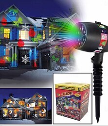abordables -Projecteur de flocons de neige de Noël à LED pour l'extérieur, éclairage de spectacle de chutes de neige, lampe LED de Noël, projecteur de chutes de neige étanche IP44, lampe pour jardin, pelouse,