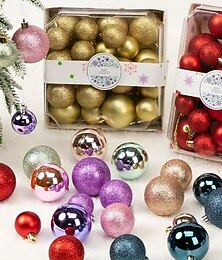 preiswerte -42 Weihnachtskugeln für den Weihnachtsbaum, bruchsichere Hängekugeln, Weihnachtsdekoration, Weihnachtsdeko für die Weihnachtsfeier, Heimdeko