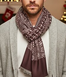 preiswerte -Herren-Winterschal aus Baumwolle mit ethnischem Paisleymuster, weicher, leichter Schal, Weihnachtsgeschenk für ihn, Freizeit- und Urlaubskleidung