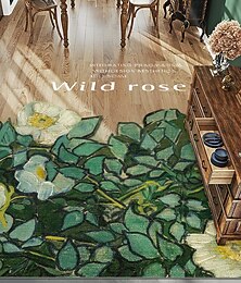 economico -zerbino per ingresso, cucina, corridoio, tappeto antiscivolo in PVC, dipinto a olio, design artistico, tappeto per ingresso interno, resistente alle macchie, impermeabile, facile da pulire, zerbino
