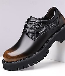 economico -scarpe eleganti da uomo nere modello Oxford – classiche scarpe da lavoro stringate con dettagli testurizzati per ufficio, matrimoni e occasioni speciali