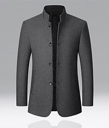 economico -Per uomo Cappotto da marinaio Trench Vacanza Quotidiano Autunno Inverno Poliestere Antivento Capispalla Abbigliamento Moda Classico Semplice Tasca Collo alla coreana Monopetto