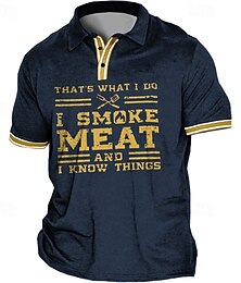 preiswerte -Herren Übergröße Poloshirt Groß und hoch Buchstabe Umlegekragen Bedruckt Kurzarm Frühling Sommer Sport Modisch Strassenmode Designer Outdoor Strasse Oberteile