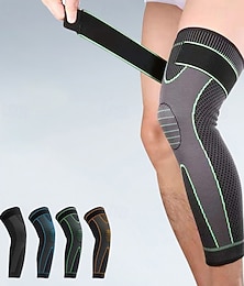 abordables -Mujer Hombre Rodilleras deportivas de compresión (paquete de 2) A prueba de resbalones Plano Dolor de rodilla Soporte de rodilla por Rutina de ejercicio ACL Levantamiento de pesas