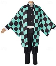preiswerte -Kamado Tanjirou Anime Cosplay Kostüm Outfits Cosplay-Anzüge Oberteil Hose Umhang Für Herren Damen Erwachsene
