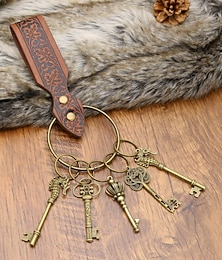 levne -Retro Středověké Renesanční Sada klíčů s PU klíčenkou Viking Keltský rytíř Maškarní kostým Unisex Viking Fantazie předvečer Všech svatých Karneval Výkon LARP Ren Faire Dospělí Celý rok