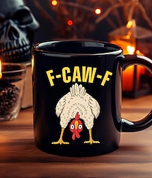 halpa -f-caw-f hauska kanamuki humoristinen kukko kahvikuppi gay joululahja ystäville &perheen keraaminen teekuppi toimisto keittiö syntymäpäivä joulu tai hauska lahjaidea