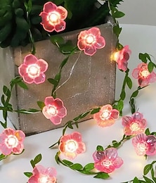 halpa -sakura rottinki seppele keiju merkkijono valot 2m 20leds paristokäyttöinen joulu hääjuhliin sisäilman tunnelmaan kotiin romanttinen lomakoristeet