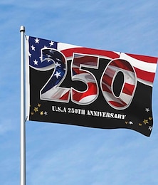 olcso -1776-2026 Egyesült Államok 250. évfordulójának zászlaja, hazafias amerikai 250 éves emlékül szolgáló kültéri banner kerti, udvari vagy házdíszítésre