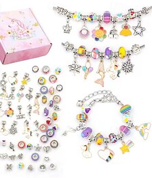 voordelige -Charm Bracelet Maak Kit Meisjes Speelgoed Dat Creativiteit en Verbeeldingskracht Inspireert Knutselwerk voor Meisjes van 8-12 jaar met Sieraden Maak Kit voor Meisjes Zelfexpressie Kerstcadeau