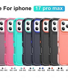 abordables -teléfono Funda Para iPhone 17 Air 16 15 14 Pro Max Plus 16e 13 Pro Max Funda Trasera Caballete Antigolpes Retro TPU ordenador personal