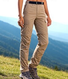 voordelige -Dames Wendbare Hosen Wandelbroek Waterdichte broek Softshell broek Buiten Normale pasvorm waterdicht Winddicht Kleding Onderlichaam Zak Elastische taille Zwart Leger Groen Kamperen&Wandelen Hardlopen