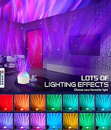 お買い得  -USB LEDプロジェクターナイトライト、オーロラ、星空、水の波紋、ダイナミックな雰囲気のランプ、寝室、リビングルームの装飾、ホリデーギフト