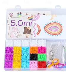 abordables -Kit de 2000 perles à repasser de 5 mm - 20 couleurs, fournitures d'art et d'artisanat pour enfants, ensemble de jouets, décorations artistiques pour la chambre, cadeaux pour filles et garçons de 5 ans et plus