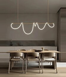 abordables -Suspension LED style nordique moderne et épurée, éclairage américain luxueux pour bars, salons et restaurants.