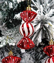 preiswerte -5/10 Stück Weihnachtsornamente aus Süßigkeiten, hängende Süßigkeitendekorationen für den Weihnachtsbaum, die Weihnachtsfeier und als Heimdekoration.