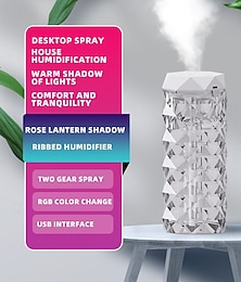 levne -Zvlhčovač vzduchu 400ml/1000ml USB, přenosný zvlhčovač vzduchu do místnosti, kanceláře, stolní zvlhčovač vzduchu s RGB světlem