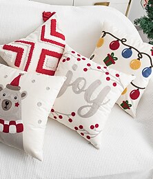 preiswerte -Weihnachts-Kissenbezug im Ins-Stil mit Stickerei, dekoratives Weihnachtskissen für Sofa, Nachttisch und Weihnachtsparty-Dekor