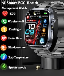 economico -iMosi ET572 Orologio intelligente 2 pollice Orologio da Corsa Fitness Smartwatch Bluetooth ECG+PPG Monitoraggio della temperatura Contapassi Compatibile con Android iOS Da donna Da uomo Standby lungo