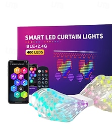 economico -luci per tende intelligenti a LED, luci per tende a LED che cambiano colore, tende luminose dinamiche fai da te per decorazioni da camera da letto, feste, interni ed esterni (app, telecomando)