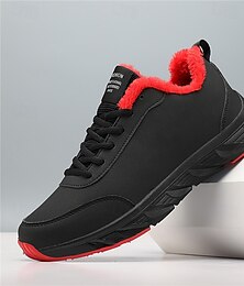 preiswerte -Warme, mit Fleece gefütterte Sport-Sneaker für Herren, leichte, wasserdichte Winterlaufschuhe mit rutschfester Sohle für den Außenbereich und den Alltag