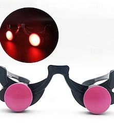 economico -Occhiali con occhi rossi luminosi, spaventosi, accessori per costumi di Halloween, cosplay, occhiali luminosi, bomboniere per feste rave