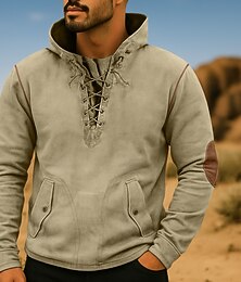 preiswerte -Herren Sweatshirt Pullover Kapuzensweatshirt Pullover Taktischer Kapuzensweatshirt Schwarz Armeegrün Marineblau Khaki Stehkragen Einfach Kordelzug Sport & Outdoor Lässig Täglich Streetwear Cool