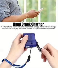 economico -generatore portatile a manovella con ricarica USB ideale per campeggio e uso di emergenza design durevole regalo a sorpresa perfetto