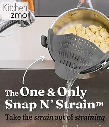 halpa -säädettävä silikoninen klipsisiivilä – sopii kattiloihin ja kulhoihin, ei tarvitse sähköä, täydellinen pastalle, vihanneksille ja hedelmille, kestävä ja joustava kädessä pidettävä keittiöväline kotiin