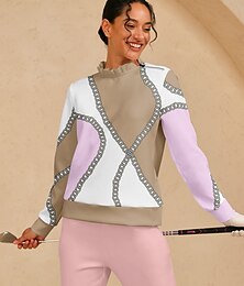 voordelige -Dames Trui met capuchon Wit Lange mouw Kleding Bovenlichaam Dames golfkleding kleding outfits draag kleding