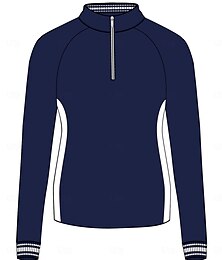 voordelige -Dames Wandelen poloshirt Marineblauw Lange mouw Kleding Bovenlichaam Dames golfkleding kleding outfits draag kleding