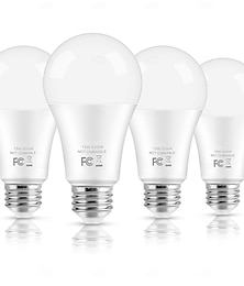 economico -lampadine a led a19 5/9/15w non dimmerabili luminose e26/e27 edison lampadine a vite media per casa camera da letto cucina soggiorno ufficio lampada 4 pezzi