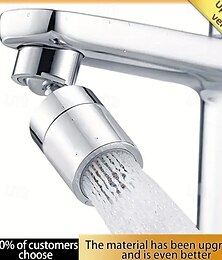 cheap -360° Splash-Proof Faucet Aerator for Kitchen and Bathroom – Rotatable Water Flow Extension with Two Stream Modes, Foaming, Easy Install