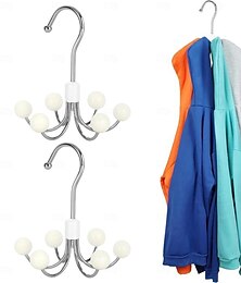 abordables -Organiseur de sac à main pivotant à 360°, lot de 2/4 pièces, crochets de placard rotatifs à 6 broches, organisateur de rangement multifonctionnel pour la maison et le dortoir pour vêtements, sacs et