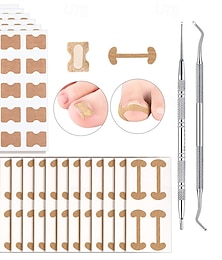 preiswerte -23-in-1-Korrekturset für eingewachsene Zehennägel, 15 Zehennagelpads, 6 Nagelstreifen, 2 Nagelschieber, orthopädische Werkzeuge für die Nagelrille zum Glätten der Zehennägel und zur Fußpflege