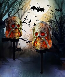 お買い得  -LEDソーラーハロウィンスカルフィンガーボーン装飾ライト中庭ライト雰囲気装飾ライト1個