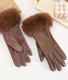 billige -Dame 1 par Fingerspisser / Vinterhansker Gatemote / Utendørs Hansker - Ensfarget Full Finger