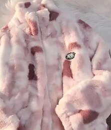 preiswerte -Damen Fleecejacke Teddymantel Kunstpelzmantel Warm Bequem Reißverschluss Lässig Batik Urlaub Straße Lässig Alltagskleidung Regulär Stehkragen Normale Passform Langarm Oberbekleidung Rosa Blau Grau