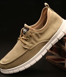 abordables -Baskets légères à lacets pour homme, style décontracté, avec tige en toile respirante – Chaussures de marche confortables au quotidien pour les voyages et les loisirs