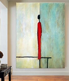 abordables -Peinture à l'huile à la main peint à la main art mural abstrait homme célibataire figure décoration de la maison décor toile roulée sans cadre non étiré